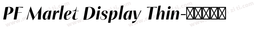 PF Marlet Display Thin字体转换